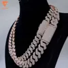 2024 Hip Hop sieraden Pass Diamond Tester Custom 15mm 18 mm 3 Rij 4 Rij S925 Silver VVS Moissanite Miami Cuban Link Chain