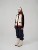 Casual Ski Style Unisexe Street Party Office Cardigan Demi-Zip Oversize Géométrique Intarsia Tricot Motif Designer Pull Pull Hors Épaule