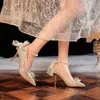 Sapatos de vestido bimooth ponto toe 6.5cm 8.5cm moda pano sola de borracha super salto alto capina calçados mulheres senhora botas gh179