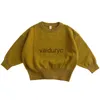 Pullover 2023 Autumn Ldren New Dark Knit Sweater Solid Boys Girls Vintage Casule Sweater Baby Tops Tops Kids Cotton Sweater Cloths H240508
