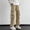 Calças masculinas streetwear homens carga multi-bolso calças impermeáveis masculino cintura elástica jogger sweatpants mulher tamanho grande 5xl