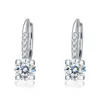 Boucles d'oreilles à clous en argent Sterling S925 pour femmes, anneau géométrique élégant, boucle d'oreille Simple, bijoux fins