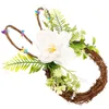 Decorative Flowers Easter Door Sign Rustic Style Pendant Front Ornament Hanging Decor