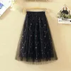 Skirts Women's Medium Length Gauze Skirt Breathable Tulle Dress With One Size For Ladies Everyday Casual