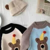 Pullover Winter Baby New Sleeve Long Sweater Ldren Crit Cartoon Cartoon stekwear Boy Boy Girl Propostoile Tops Kids H240508