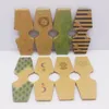 Jewelry Pouches 50pcs Colorful Printed Kraft Paper Card 4.5x12cm Necklace Earrings Hair Rings Bracelet Packaging DIY Folding