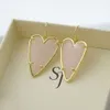 Designer Kendras scotts Neclace Jewelry South Korean Summer Earrings for Women with Black and White Heart Shaped Earrings Niche Highend and Elegant Temperament Hea