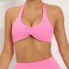 Stroje jogi seksowne sportowe stanik dla kobiet 1/2 pół szklanki Sport Bra Push Up Gym Top Woman Sportswear Lycra Yoga Odzież Fitness Zużycie 2024 Whiteh24119