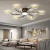 Lustres salon Chandelier moderne intelligent LED chambre à manger plafond lampe de plafond simple appartement des lampes de décoration intérieure
