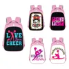 Sacos kawaii cheerleading meninas mochila dos desenhos animados cheerleader mulheres menina sacos de escola crianças princesa rosa bookbag presente