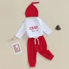 Ensembles de vêtements rwybeyw pour tout-petit bébé fille ma première tenue de la Saint Valentin Mr volez votre coeur de pantalon robeur chapeau 3pcs