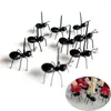 Forks 12PCS Śliczne dzieci kreatywne mrówek obraz owocowy widelc bento bento plastikowy wybór wykałaczki deser dekoracja imprezowa