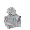 Hoodies Sweatshirts 2023 Autumn Ldren New Ldren Discalshirt Fashion Kids فضفاضة مقنعين من القطن خطاب بلا أكمام أعلى طفل أولاد فتاة H240508