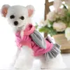 Dog Apparel Pet Clothes Spring Summer Fashion Dress Small Bowknot Hoodie Cat Cute Skirt Puppy Sweet Vest Chihuahua Schnauzer Yorkshire