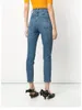 Jeans pour femmes Printemps Été Mode Taille haute pour femmes Zipper Skinny Denim Pantalon longueur cheville