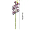 Decorative Flowers Simulation Real Touch Artificial 7-Head Wedding Centerpieces Floral Arrangement Butterfly Orchid Home Decorations