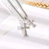 2024 Designer Brand Cross Ch Necklace For Women Chromes Diamond Studded Double Rostly Hip-Hop Mens tröja Heart Men Classic Jewelry Pendant Neckchain ADFH