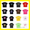 T-shirt da uomo Spider Web Designer Sp5der T-shirt da donna Moda 55555 Maniche corte Cantante hip-hop Giovane delinquente Stessa lettera in schiuma Coppia T-shirt rosa O0w9