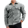 T-shirts pour hommes Casual Automne et hiver Veste Mens Flanelle Blouse à manches longues Grande chemise boutonnée