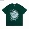 Rsrt Spider Web T-shirt pour hommes Designer Sp5der T-shirts pour femmes Mode 55555 Manches courtes Printemps / Été Mousse imprimée Hip-hop Pur coton