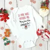 Rompers My First Christmas Newforn Long Sleeve Romper French Deer Printed Baby Outfits Spädbarn Dop Bodysuits Xmas Boys Girls Clothing H240508