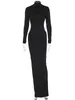 الفساتين غير الرسمية Avrilyaan Turtleneck Hollow Out Backless Sexy Dress Women Elegant Evening Rets Bodycon Winter Long Vestidos