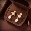 Designer Studörhängen Viviane Luxury Women Fashion Jewelry Gold Earings Metal Pearl Earring Cjeweler Westwood Woman 615