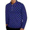 Polos pour hommes Gold Dot Casual T-shirts Cross Dots Imprimer Polos Homme Street Style Chemise Automne Manches Longues Vêtements Imprimés Grande Taille