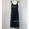 Basic & Casual Dresses Designer Brand Sleeveless Camisole Knitted Dress 2024 Spring Gold Line Vest 0PAS