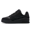 Klassisk Virgil Trainer Casual Shoes präglade kalvskinn överlagrar abloh denim svart röd brun vit duk dhgate sportsneakers låg tennis läderstorlek eur36-45