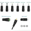 30W voedingsadapter USB-oplader 8 vervangende koppen AC naar DC-stekker voedingsadapter 3V 4,5V 5V 6V 7,5V 9V 12V 2A 2,1A Verstelbare spanningsomvormer voor VS / EU / UK / AU