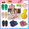 Designer Casual Platform Slides tofflor Män Kvinna Anti Slip -resistent lätt vikt Andningsbar lågskuren supermjuka sulor Sandaler Flat Summer Beach Slipper