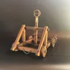 Ferramentas de artesanato Torção Braço Único Trebuchet Catapulta Máquina DIY Antigo Chariot Modelo Siege Car De Madeira 3D Puzzle Precisa de Montagem YQ240119