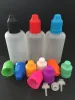 Eliquid damlalık şişeleri 3ml 5ml 10ml 15ml 20ml 30ml 50ml 60ml 100ml 120ml Plastik Şişeler Çocuk geçirmez kapaklı göz suyu sıvı şişe BJ