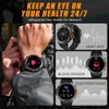 Relógios inteligentes EIGIIS Smart Watch 3ATM à prova d'água 2023 Design original para homens Bluetooth Call Health Monitor com lanterna 100+ modos esportivos