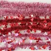 2M Walentynki Pink Red Love Garlands DIY wieniec Wedding Walentynki wystrój 2024 Walentynki Dekor Home Decor Girls Favor 240119