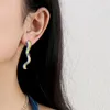 Pendientes de tuerca Ins Zircon de cristal a rayas para mujer, joyería de estilo coreano tejido, accesorios Y2K, regalo