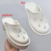 Designer Mens Slip On Sandal Womens Platform Perforated G Sandal Hollow Shoes Jelly Colors High Heel Summer Autumn Rubber Lug Sole Mules 35-45 With Box 331