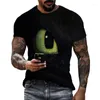 T-shirts pour hommes Summer Men Shirt Street Fashion O Col 3D T-shirt imprimé de haute qualité Casual T-shirt à manches courtes Lâche Sports Top