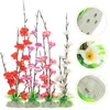 Conjuntos de louça 4 pcs plantas artificiais flores sushi prato decoração plástico lótus sashimi decorativo simulação falsa