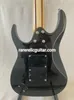 Seltene UV777 Universum Vai 7 Saiten Schwarze E -Gitarre Floyd Rose Tremolo Abalone Verschwinden Pyramide Inlay HSH Pickups Spiegel Pickguard Perlenkörperbindung