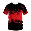 Heren T-shirts Horror Bloed Patroon 3D Gedrukt Casual T-shirts Vrouwen/mannen Korte Mouw O-hals Hip Hop Tee Harajuku tops Mode T-shirt