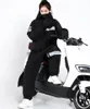 Motorkleding Volwassenen Winter Elektrische auto Eendelig pak Warm pluche Rijden Split Leg Cycling Knight Racing Moto Kleding