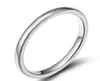 2mm Silver Rose Gold Tungsten Carbide Rings for Women High Polished Plain Deled Thin Silver Wedding Band Size 5127419945