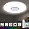 Taklampor RGB LED-ljus Dimble Bluetooth-kompatibel modern lampa med högtalare Smart för sovrummet vardagsrum