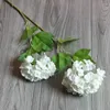 装飾的な花2ヘッドアジサイ人工本物のタッチDIYウェディングブライダルブーケバレンタインデーホームデコレーション
