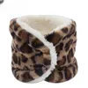 Bandanas Autumn And Winter Thickened Velvet Leopard Pattern Button Warm Imitation Hair Casual Neck Single Loop Cover