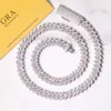 GRA Certificaat 10Mm Enkele Rij Fijne D/Vvs Moissanite Cubaanse Link Chain Rapper Hip Hop Ketting Sieraden