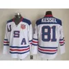 Maglie hockey Team USA 2010 9 Zach Parise 88 Patrick Kane 81 Phil Kessel 28 Brian Rafalski 39 Miller 15 Langenbrunner Sticted Blu Bianco Alternativo 3167