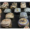 Solitaire Ring 55Pcs 1967 To 2023 Basketball Team Champions Championship Ring Set With Wooden Box Souvenir Men Women Boy Fan Brithday Dhdpc